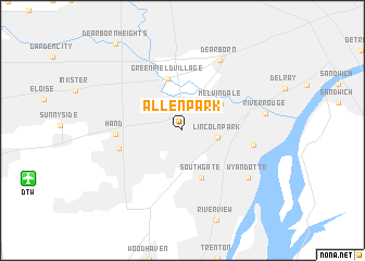 map of Allen Park