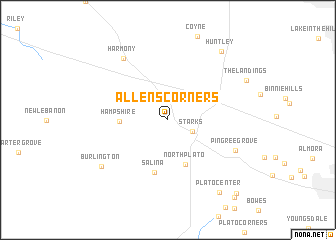 map of Allens Corners