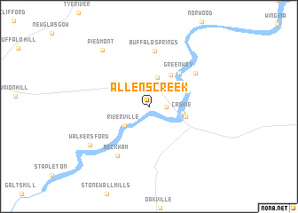 map of Allens Creek