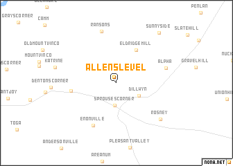 map of Allenslevel