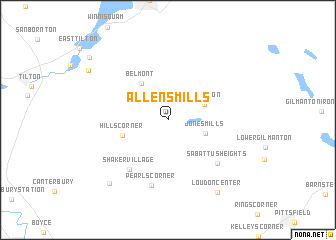 map of Allens Mills