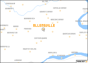 map of Allensville