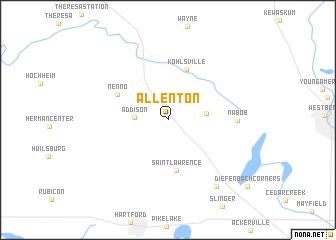 map of Allenton