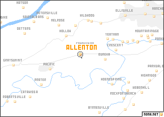 map of Allenton