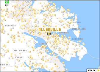 map of Allenville