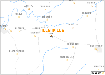 map of Allenville