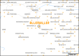 map of Allenwiller