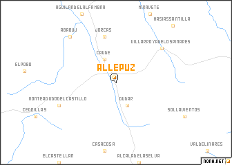 map of Allepuz