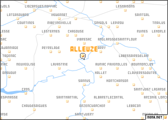 map of Alleuze