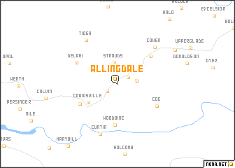 map of Allingdale