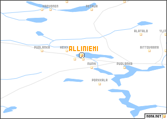 map of Alliniemi