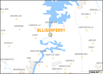 map of Allison Ferry