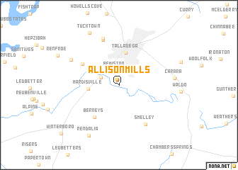 map of Allison Mills