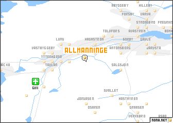 map of Allmänninge