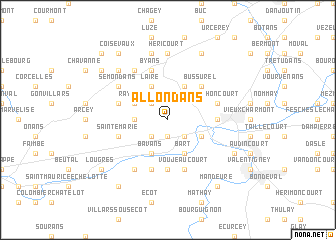 map of Allondans