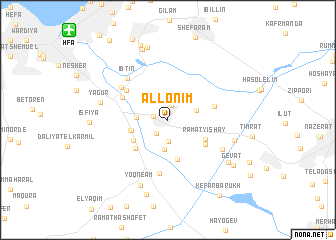 map of Allonim
