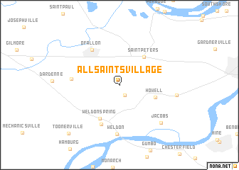 map of All Saints Village