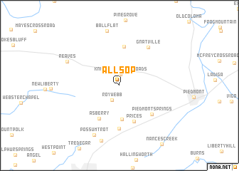 map of Allsop