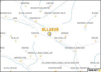 map of Allueva