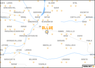 map of Allué