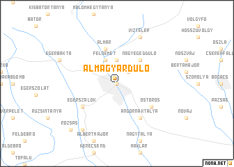 map of Almagyardůlő