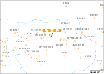 map of Al Maḩājir