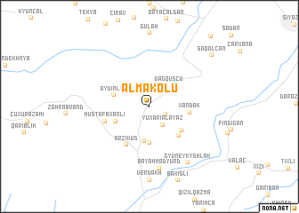 map of Əlmǝkolu