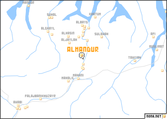 map of Al Manḑūr