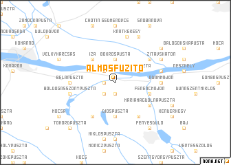 map of Almásfüzitő