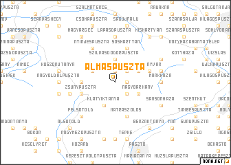 map of Almáspuszta