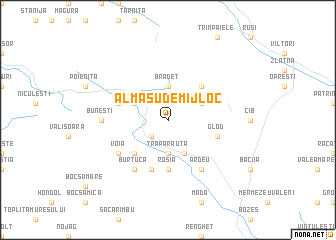 map of Almaşu de Mijloc