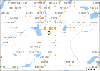 map of Älmås