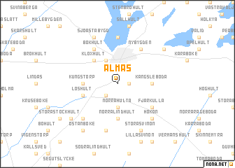 map of Almås