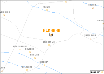 map of Almāwān