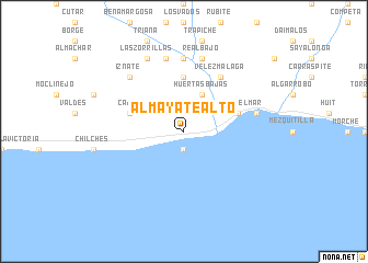 map of Almayate Alto