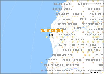 map of Al Mazra‘ah