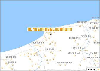 map of Alm Denane el Homadna