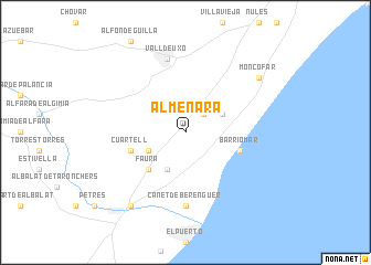 map of Almenara