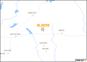 map of Almena