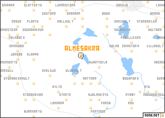 map of Almesåkra