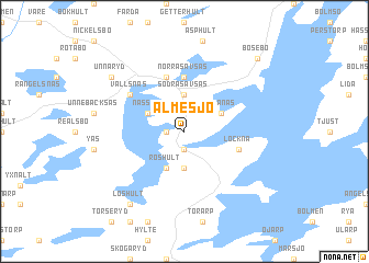 map of Almesjö