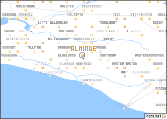 map of Alminde