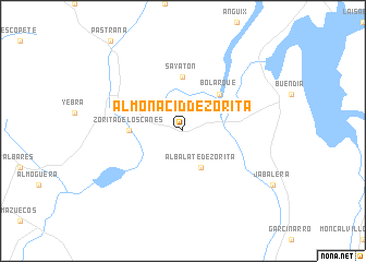 map of Almonacid de Zorita