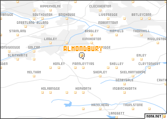 map of Almondbury