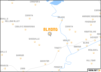 map of Almond