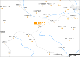 map of Almond