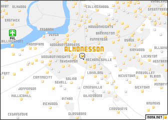 map of Almonesson