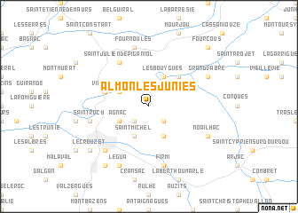 map of Almon-les-Junies