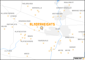 map of Almora Heights