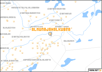 map of Al Munājāh al Kubrá